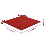 vidaXL Chaises pliables d'extérieur lot de 8 et coussins Bois d'acacia