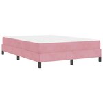 vidaXL Lit à ressorts avec matelas Rose 140 x 210 cm tissu