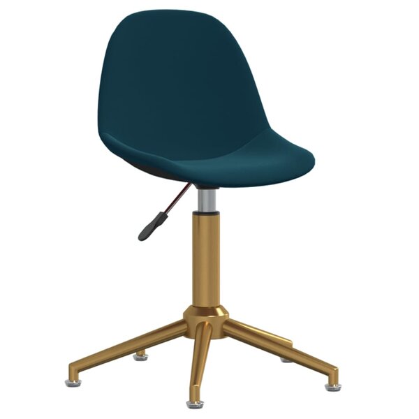 vidaXL Chaise pivotante de salle à manger Bleu Velours