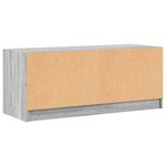 vidaXL Meuble TV avec portes en verre sonoma gris 102x37x42 cm