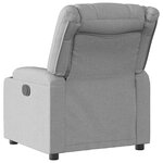 vidaXL Fauteuil inclinable électrique Gris clair Tissu