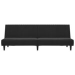 vidaXL Canapé-lit 2 places noir velours
