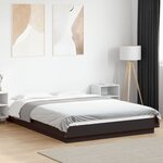 vidaXL Cadre de lit avec lumières LED sans matelas noir 120x200 cm