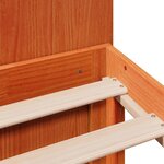 vidaXL Lit bibliothèque sans matelas cire marron 120x200 cm pin massif