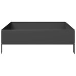 vidaXL Lit surélevé de jardin noir 100x100x33 5 cm acier