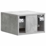 vidaXL Cabinet de chevet mural Gris béton 34 5 x 33 x 20 cm