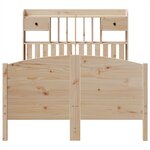 vidaXL Lit bibliothèque sans matelas 135x190 cm bois de pin massif
