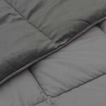 vidaXL Duvet d'été simple Matelassé Gris clair 200 x 200 cm Microfibre