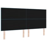 vidaXL Tête de lit LED avec bandes LED Bleu 200 cm Velours