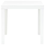 vidaXL Table de jardin avec 2 bancs Plastique Blanc