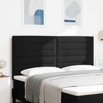vidaXL Tête de lit LED avec des lumières à LED Noir 180 cm Polyester