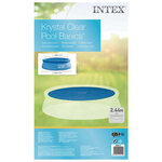 Intex Couverture solaire de piscine Bleu 206 cm Polyéthylène