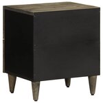 vidaXL Tables chevet 2 Pièces gris clair 40x33x46 cm bois manguier solide