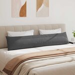 vidaXL Coussins de canapé 2 Pièces Gris foncé 200 x 40 cm