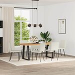 vidaXL Chaises à manger lot de 6 crème velours