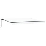vidaXL Auvent Rétractable Blanc 450 × 300 cm Tissu et Aluminium