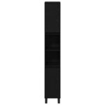 vidaXL Ensemble de mobilier de salle de bain avec stockage 3 Pièces Noir
