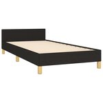 vidaXL Cadre de lit sans matelas avec tête de lit noir 90x190 cm tissu