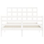 vidaXL Cadre de lit sans matelas blanc 140x200 cm bois massif