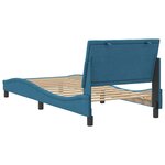 vidaXL Cadre de lit sans matelas Hanko bleu 80x200 cm velours