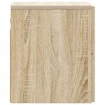 vidaXL Cabinet de chevet mural 2 Pièces Chêne Sonoma 33 x 34 5 x 40 cm
