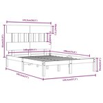 vidaXL Cadre de lit sans matelas 140x190 cm bois massif