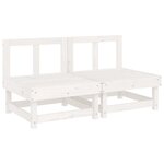 vidaXL Canapés centraux avec coussins 2 Pièces blanc bois de pin massif