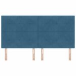 vidaXL Tête de lit Montage mural Bleu foncé 180 cm Velours