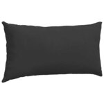 vidaXL Coussins de canapé 2 Pièces Noir 80 x 40 cm tissu