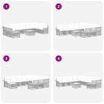 vidaXL Ensemble de canapé de jardin 11 Pièces Gris polyrotin