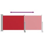 vidaXL Auvent latéral rétractable de patio 100x300 cm Rouge