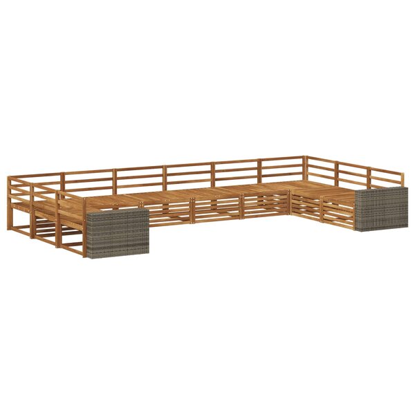 vidaXL Ensembles de canapés 10 Pièces Bois d'Acacia Massif