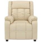 vidaXL Fauteuil inclinable électrique Crème Tissu