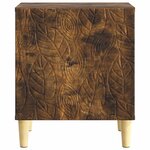vidaXL Table de chevet 2 Pièces Chêne fumé 43 x 34 5 x 50 cm