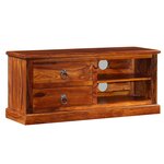 vidaXL Meuble TV Bois massif de Sesham 90x30x40 cm