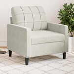 vidaXL Fauteuil Crème 60 cm Velours