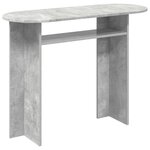 vidaXL Table console Gris béton 100 x 39 5 x 75 cm Bois d'ingénierie