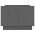 vidaXL Table basse Gris 80x50x35 cm Bois massif de pin