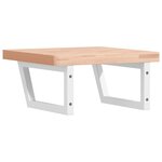 vidaXL Étagère de vasque murale acier et bois massif de hêtre