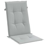 vidaXL Coussins de chaise à dossier haut lot de 4 gris clair mélangé