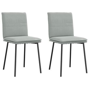 vidaXL Chaises à manger lot de 2 Gris clair Velours