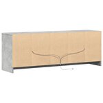 vidaXL Meuble TV avec LED gris béton 139 5x34x50 cm bois d'ingénierie