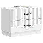 vidaXL Cabinet de chevet Blanc 62 x 34 5 x 44 5 cm Bois d'ingénierie