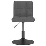 vidaXL Chaises pivotantes à manger lot de 2 gris foncé velours