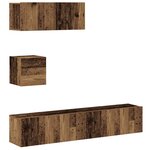 vidaXL Ensemble de meuble TV mural 4 Pièces vieux bois bois d'ingénierie