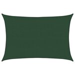 vidaXL Voile d'ombrage 160 g/m² Vert foncé 5x6 m PEHD