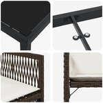 vidaXL Ensemble de salle à manger pour jardin 9 Pièces Marron polyrotin