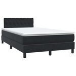 vidaXL Sommier à lattes de lit avec matelas et LED noir 120x210 cm velours