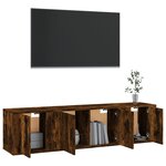 vidaXL Ensemble de meubles TV 3 Pièces Chêne fumé Bois d'ingénierie