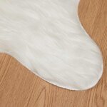 vidaXL Tapis en fausse Tafalla Blanc 80 x 120 cm Polyester